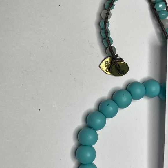 American Eagle bracelet AE with a second bracelet turquoise blue beads boho - Picture 3 of 9